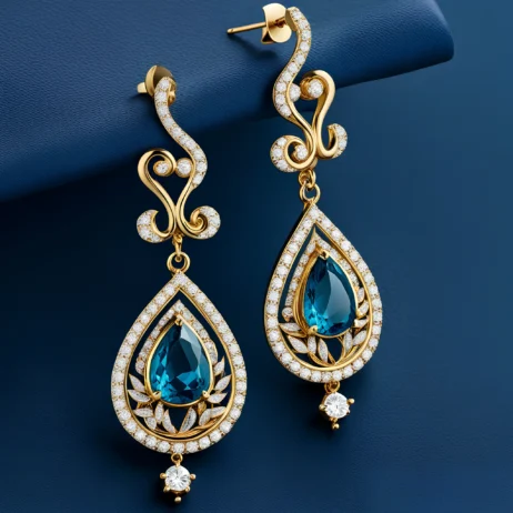 Royal Sapphire Teardrop Earrings - Teddy Jewellers