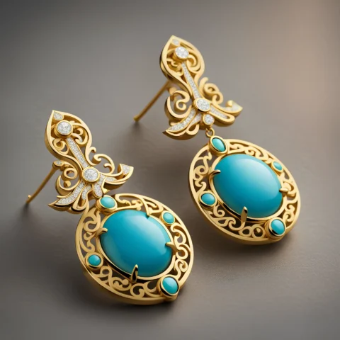 Turquoise Majesty Dreamy Earrings - Teddy Jewellers