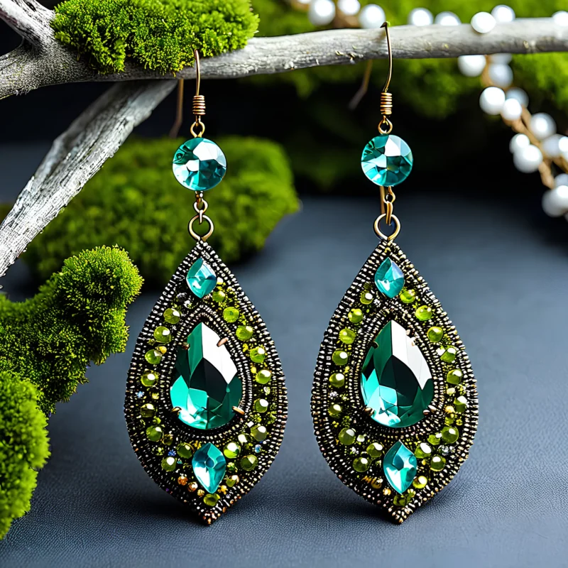 Verdant Dream Teardrop Earrings - Teddy jewellers