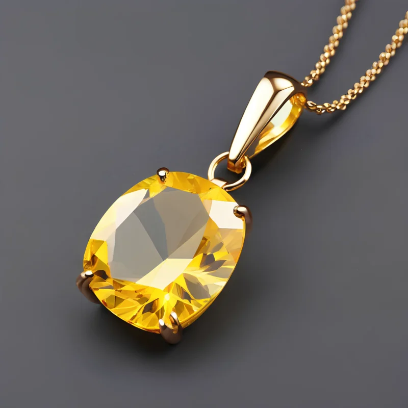 Citrine Luxe Elegance Pendant