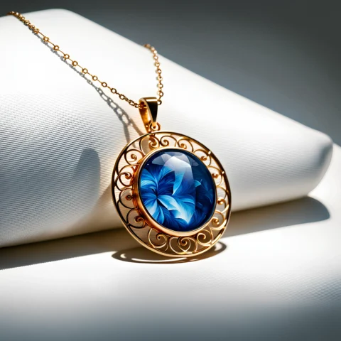 Golden Sapphire Serenity Pendant